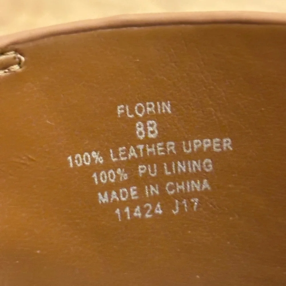 LAUREN RALPH LAUREN Florin Vachetta Leather‎ Sandal Deep Saddle Tan Women Size 8